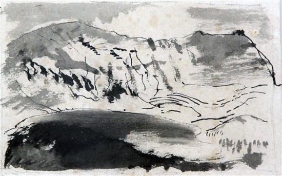 John Piper (1903-1992) Mountain view, Snowdonia 5 x 7.5in.